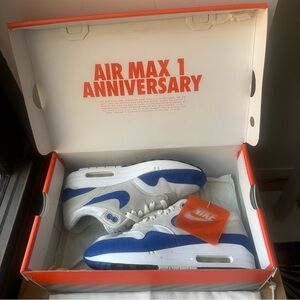 NIKE AIR MAX 1 OG ANNIVERSARY - 2017 ROYAL BLUE 5.5 M = 7 W